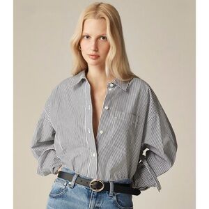 NWT J. Crew Étienne Oversized Shirt Striped Lightweight Oxford Navy Stripe